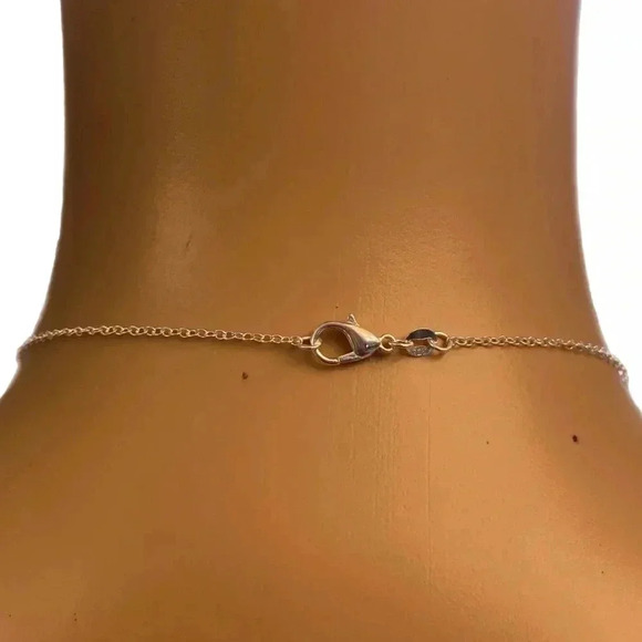 FOLLOW YOUR HEART Gemstone Beaded Silver Plate Chain Bar Charm Necklace 19” - Picture 5 of 6